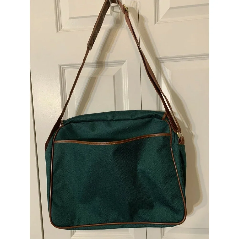 Vintage POLO Ralph Lauren Green Duffle Carry On Overnight‎ Travel Bag mes…
